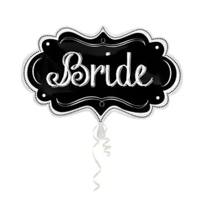 Bride Chalkboard Marquee SuperShape Foil Balloon