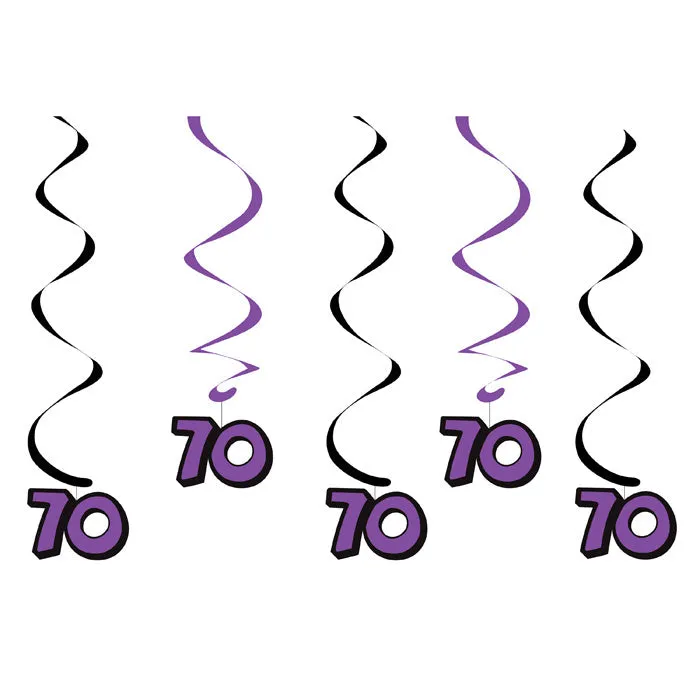 Bulk 70th Birthday Dizzy Danglers (30 per Case)