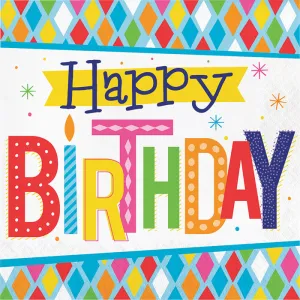 Bulk Bright Birthday Luncheon Napkins (192 per Case)