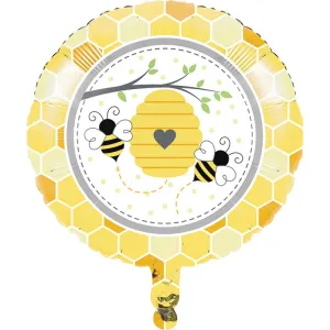 Bulk Bumblebee Baby Shower Mylar Balloons (10 per Case)