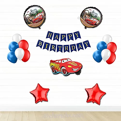 Cars Kids Birthday Party Decoration 22 Pcs