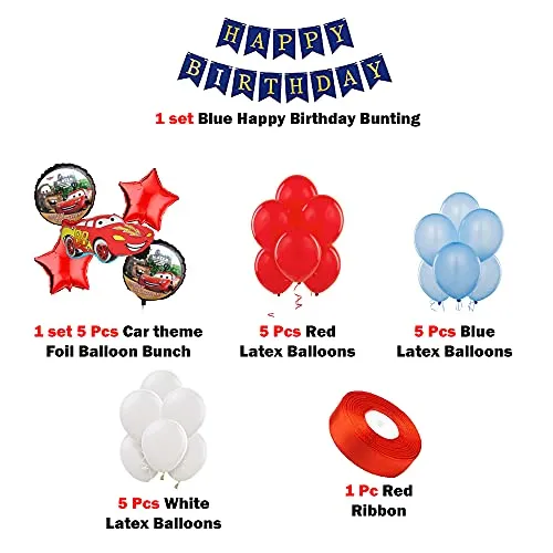Cars Kids Birthday Party Decoration 22 Pcs