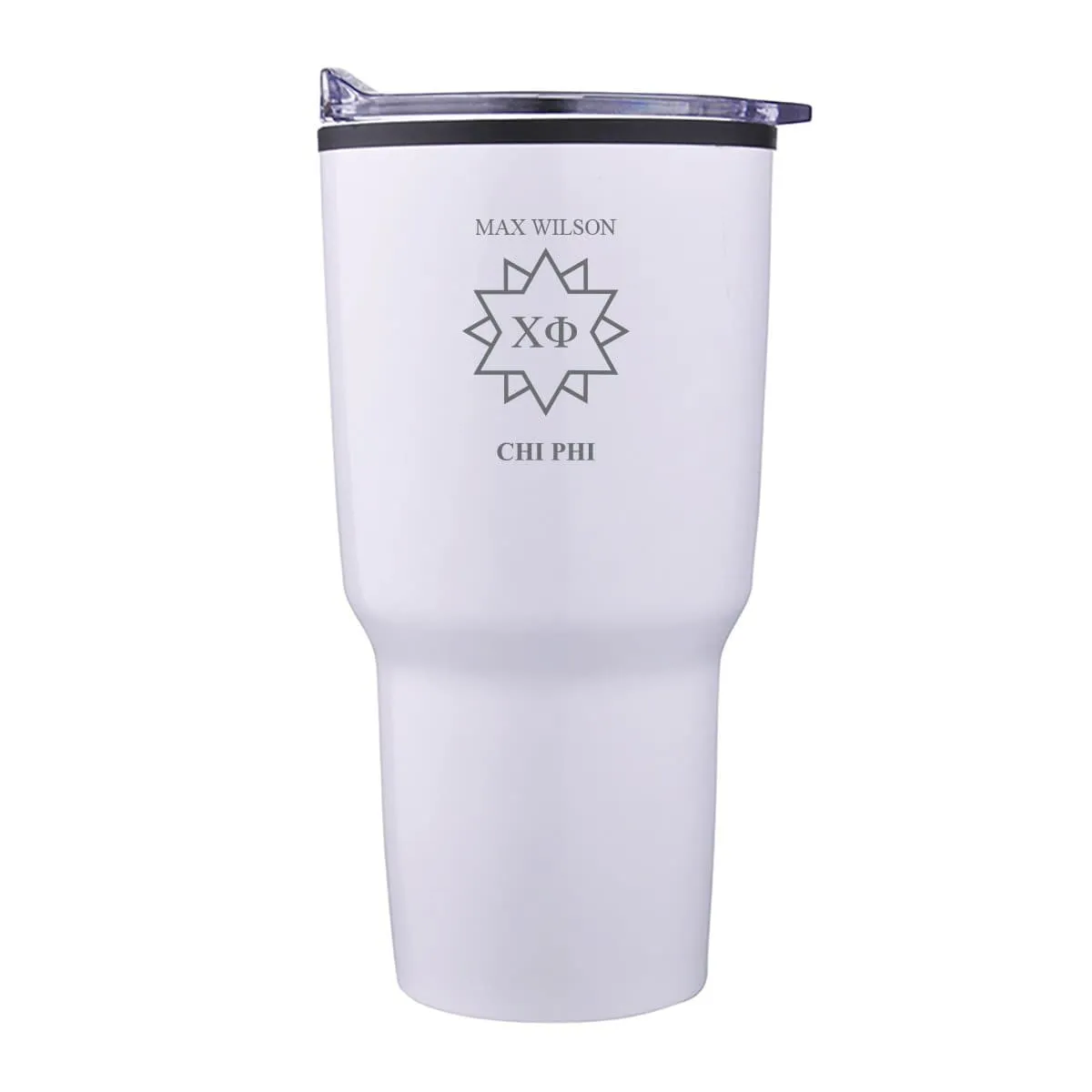 Chi Phi Personalized 30oz White Tumbler