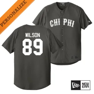 Chi Phi Personalized New Era Graphite Baseball Jersey