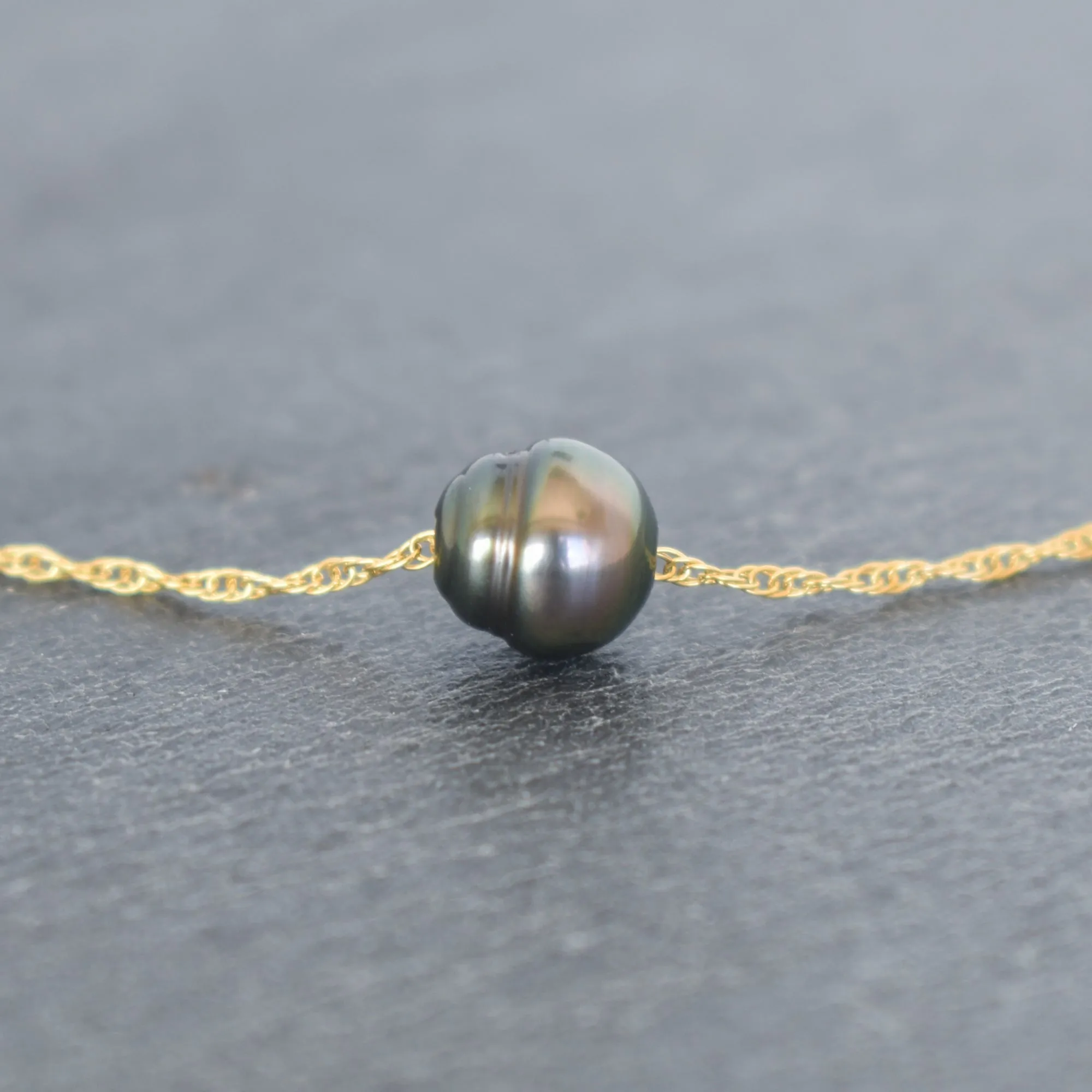 Circlé Tahitain Pearl with Double Rope Chain