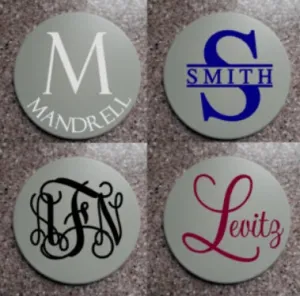 Coasters- Ceramic, Round, Set of 4