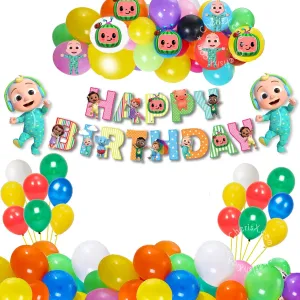 Cocomelon Kids Birthday 56 Pcs Decoration Items for Kids