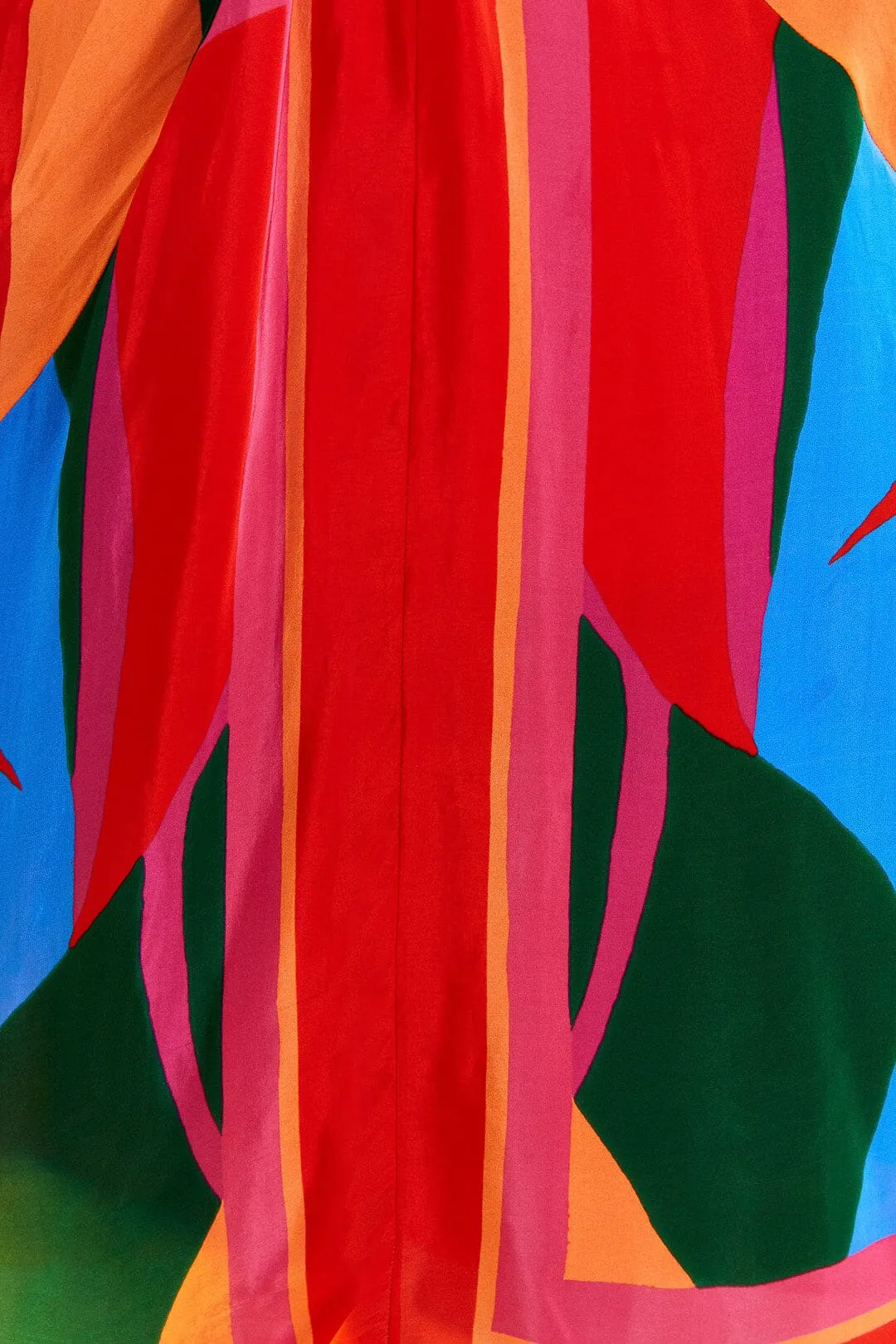 Colorful Leaves Midi Dress