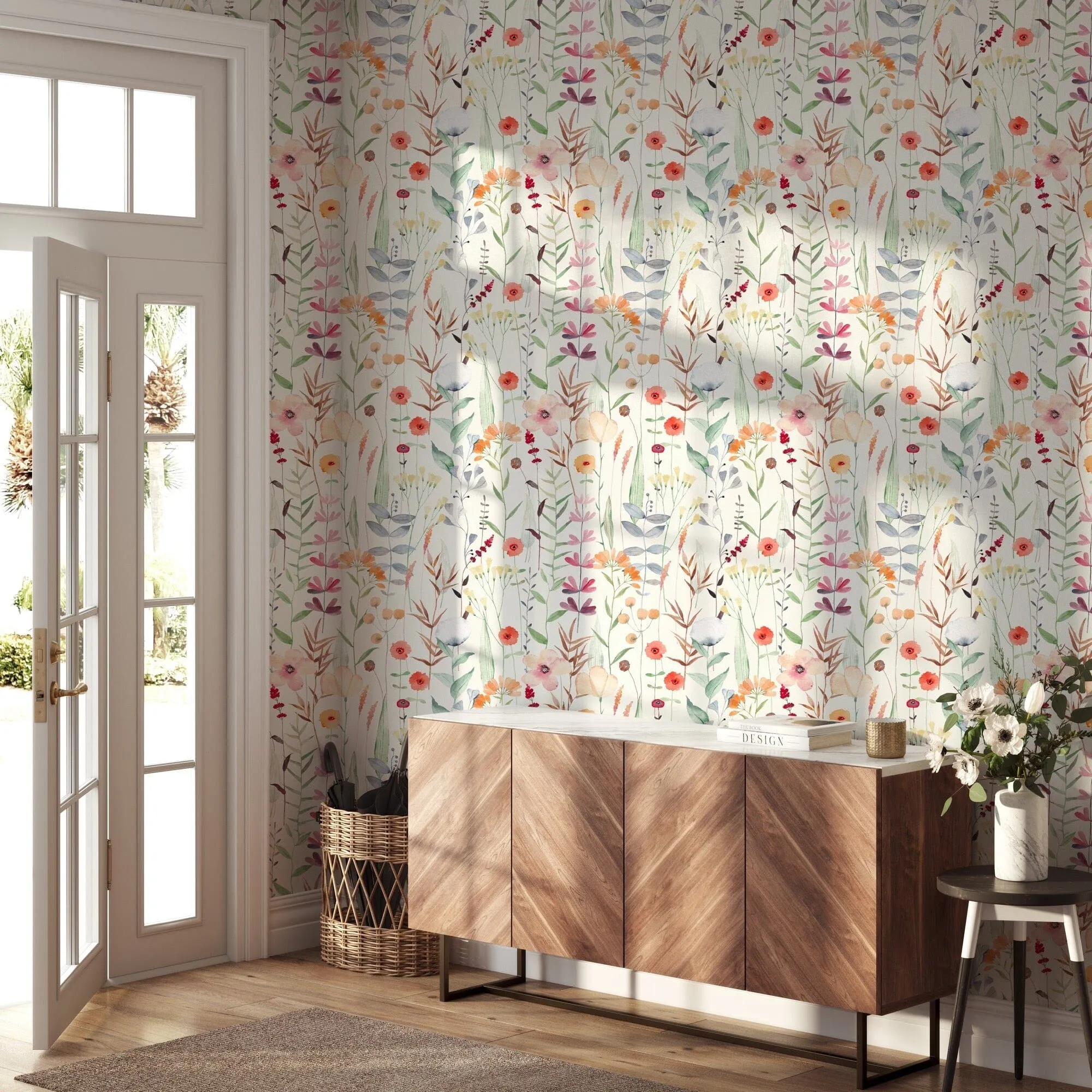 Colorful Wildflower Botanical Wallpaper