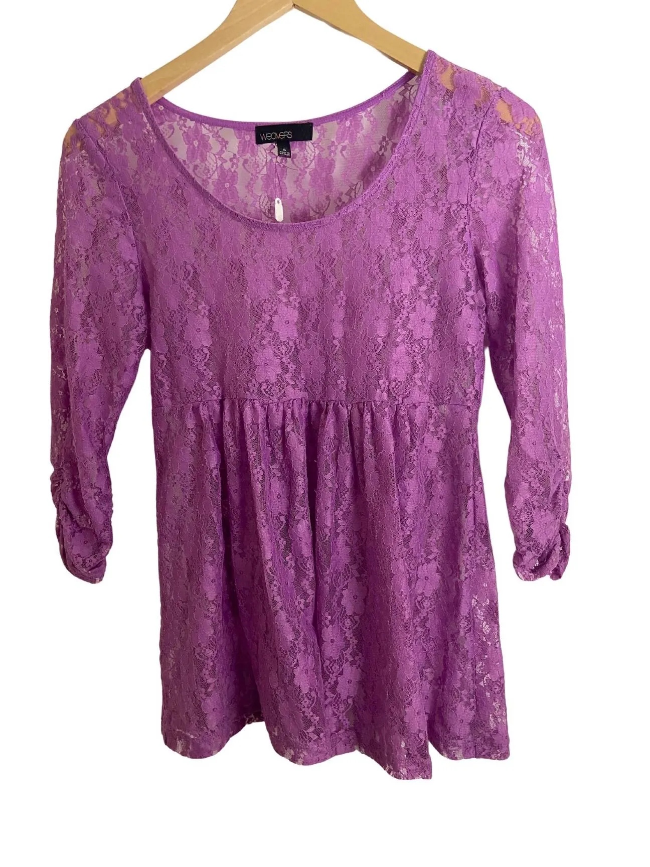 Cool Summer Plum Floral Lace Top