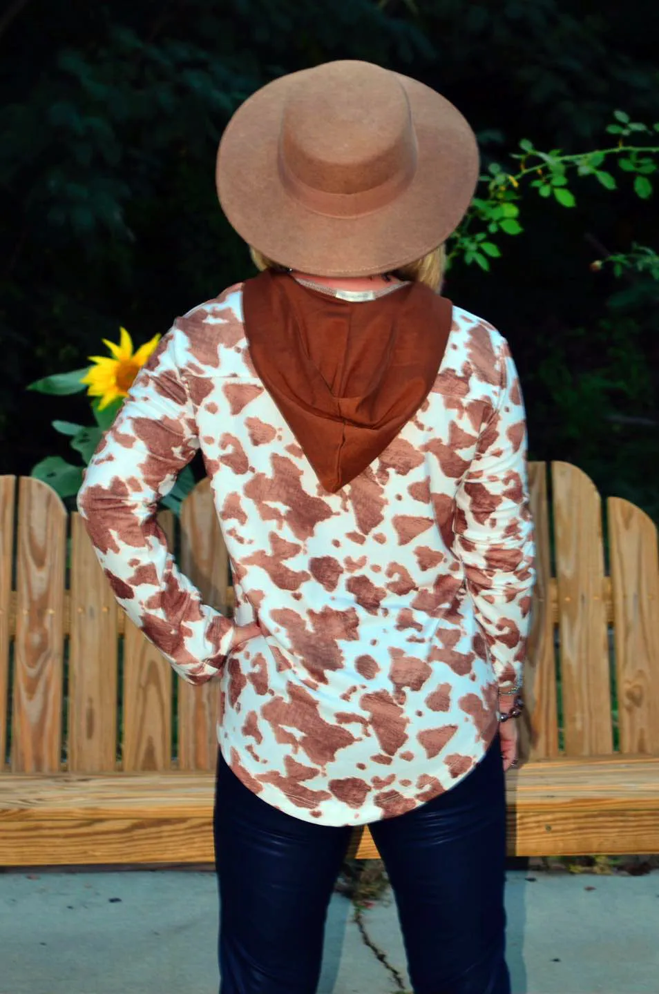 Cozy Cow Print Top