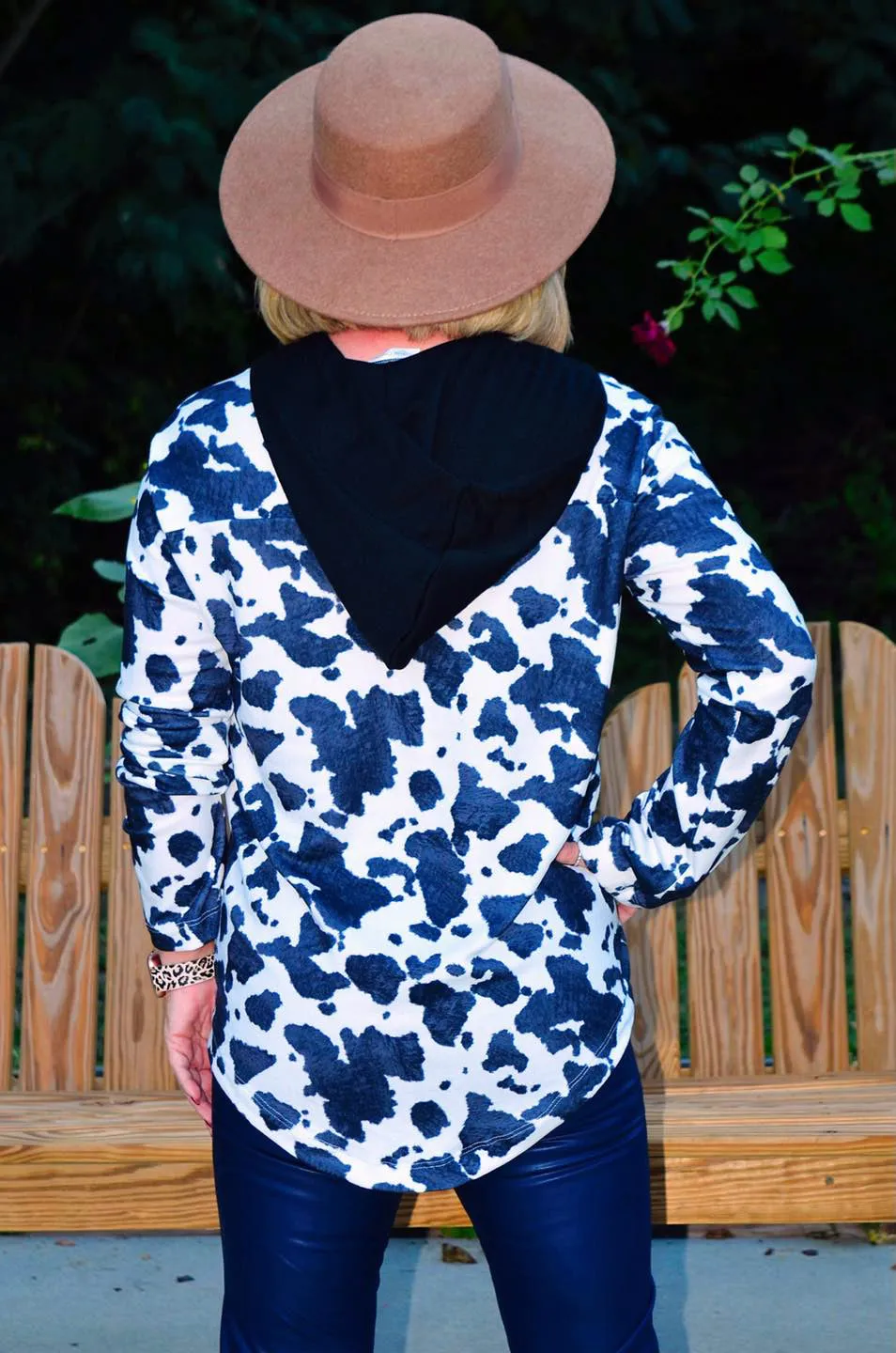 Cozy Cow Print Top