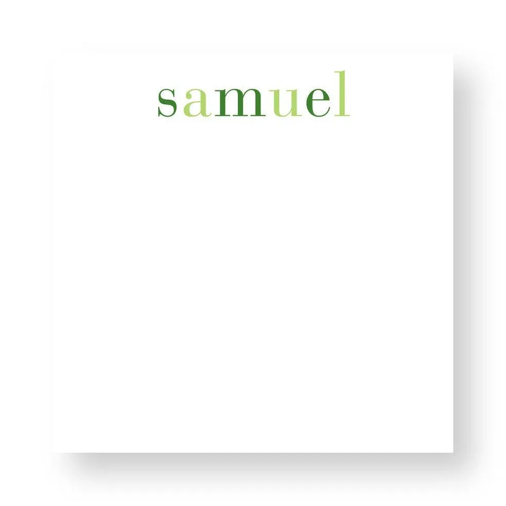 Custom Notepad Green Rainbow