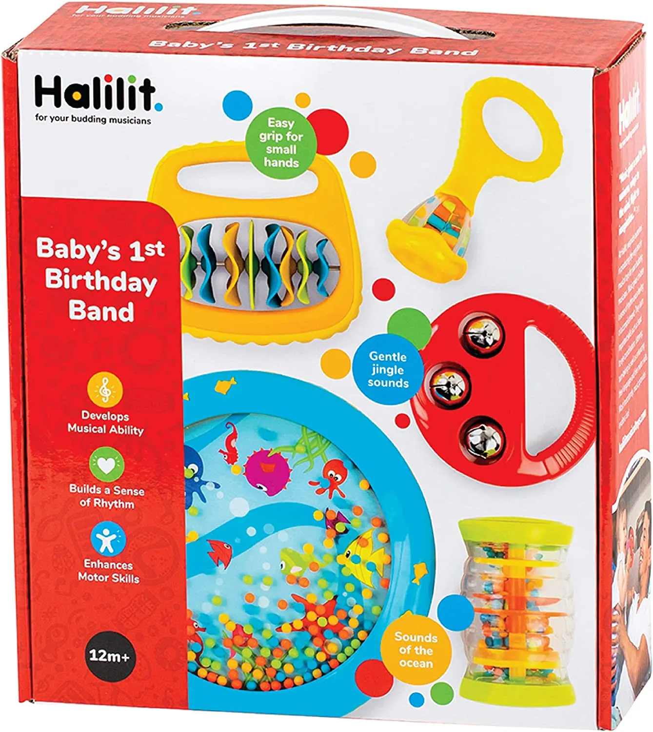 Edushape Baby's 1st Birthday Band Set, 5 Instruments and CD