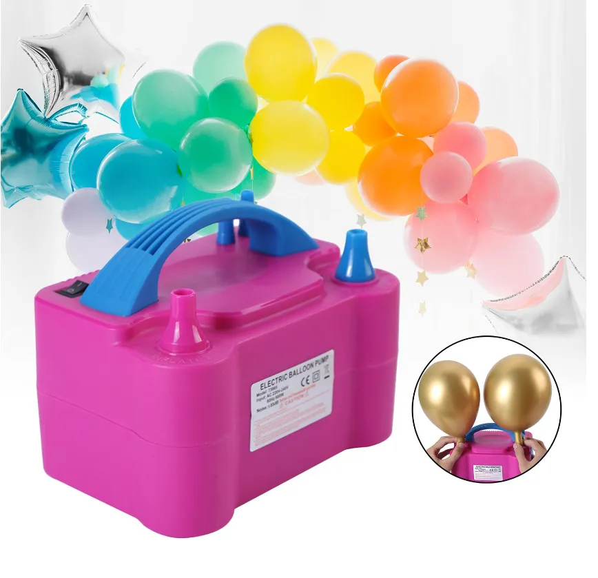 Electric Balloon Pump, 600W Portable Double Nozzle Balloon Pump for Party, Wedding, Birthday and Festival Decoration
