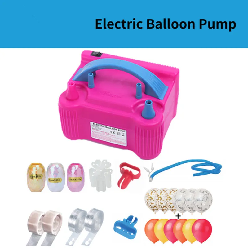 Electric Balloon Pump, 600W Portable Double Nozzle Balloon Pump for Party, Wedding, Birthday and Festival Decoration