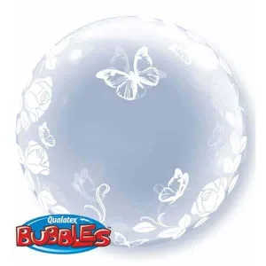 Elegant Roses And Butterflies Deco Bubble