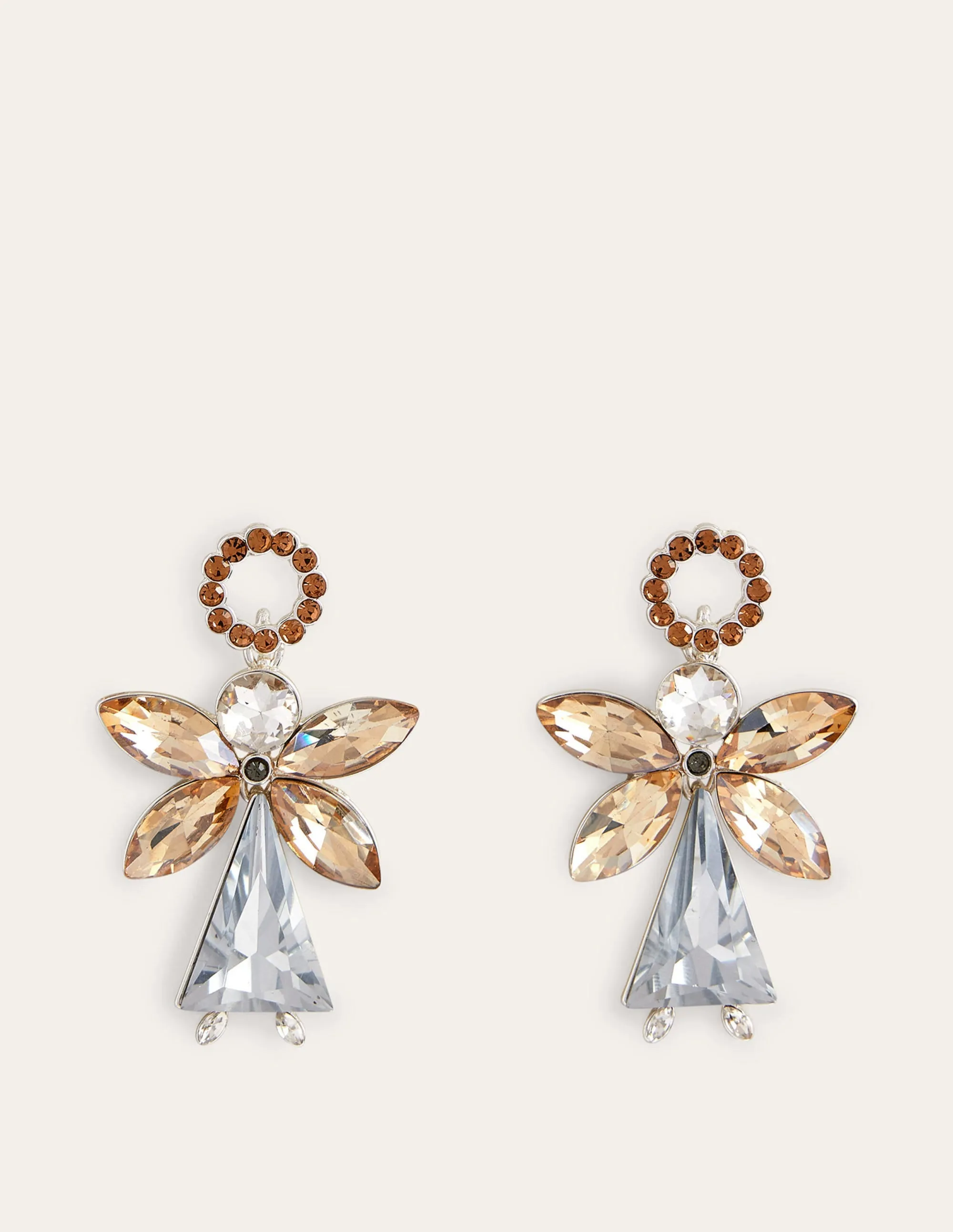 Festive Jewelled Earrings-Angel