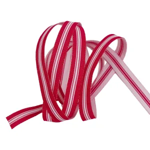 Festive Stripe - 3/8" width - Classic Christmas - One Yard