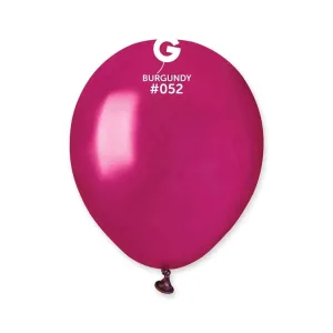 Gemar - 5" Metallic Burgundy Latex Balloons #052 (100pcs)