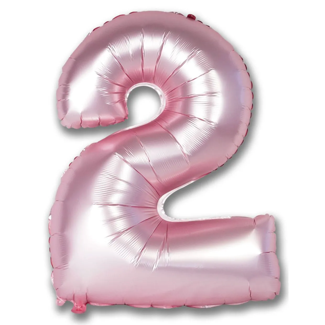 Giant Chrome Light Pink Number Foil Balloon - 2