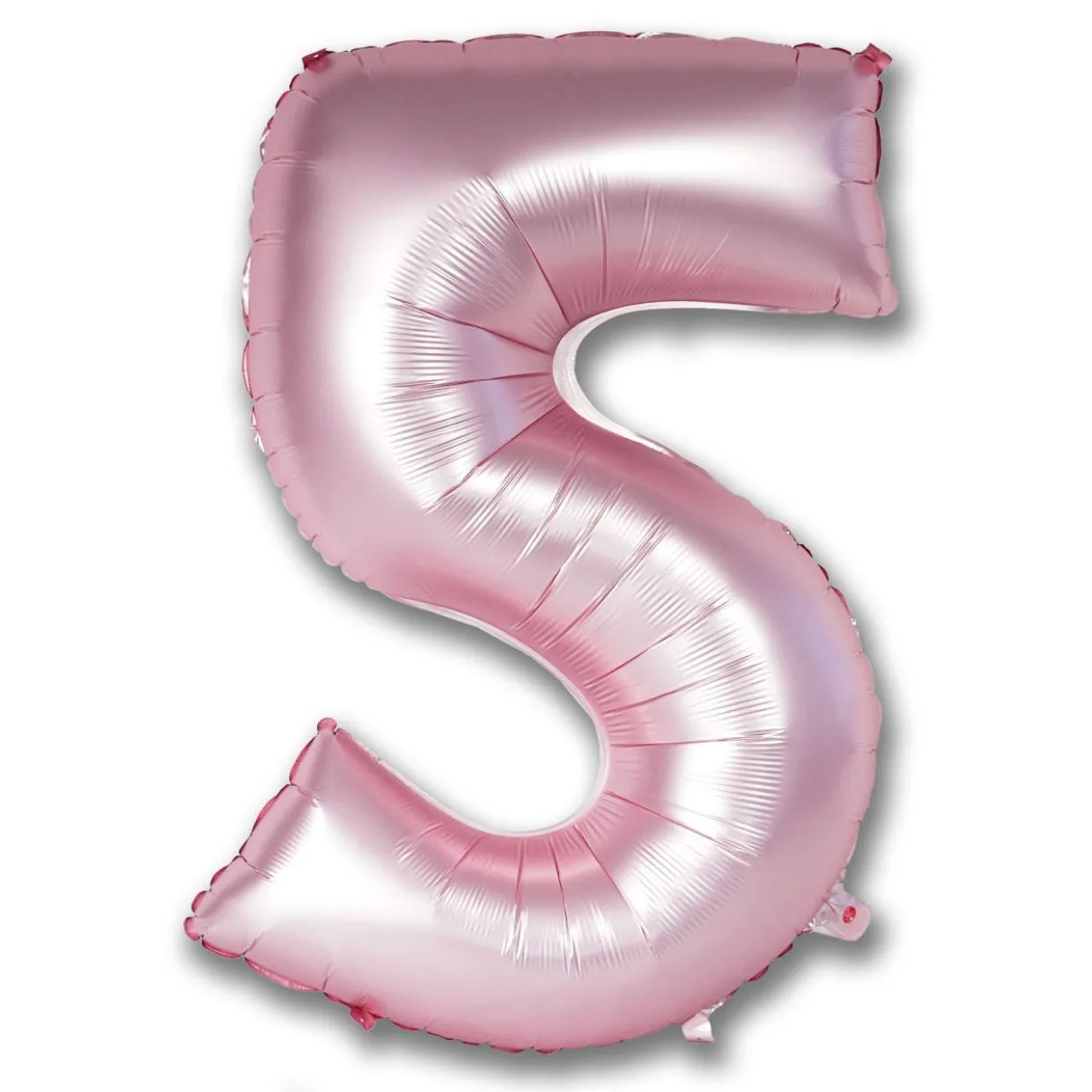Giant Chrome Light Pink Number Foil Balloon - 5