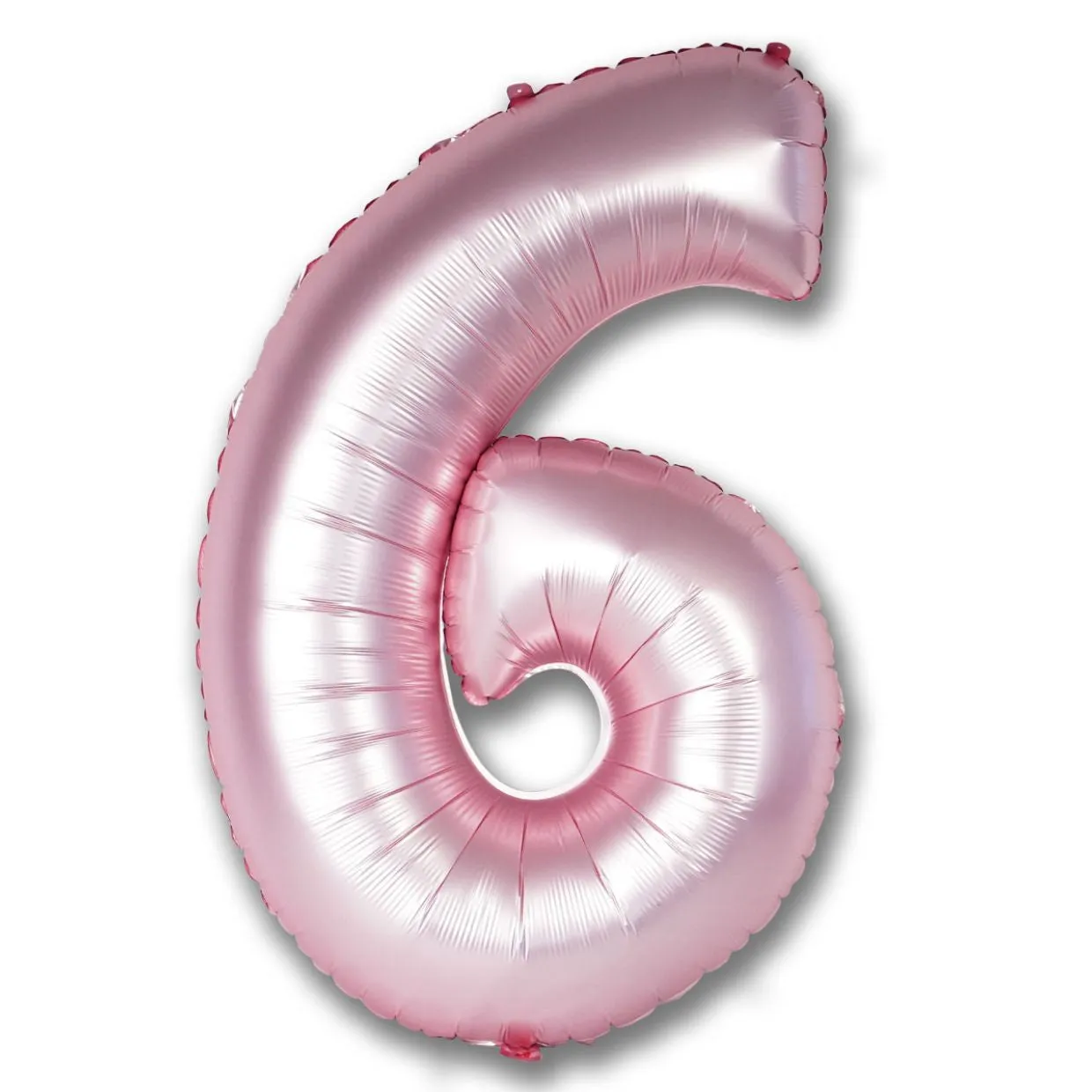 Giant Chrome Light Pink Number Foil Balloon - 6
