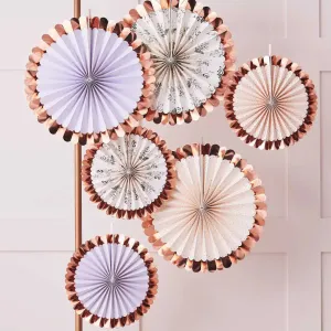 Ginger Ray Pastel & Floral Tea Party Fan Decorations