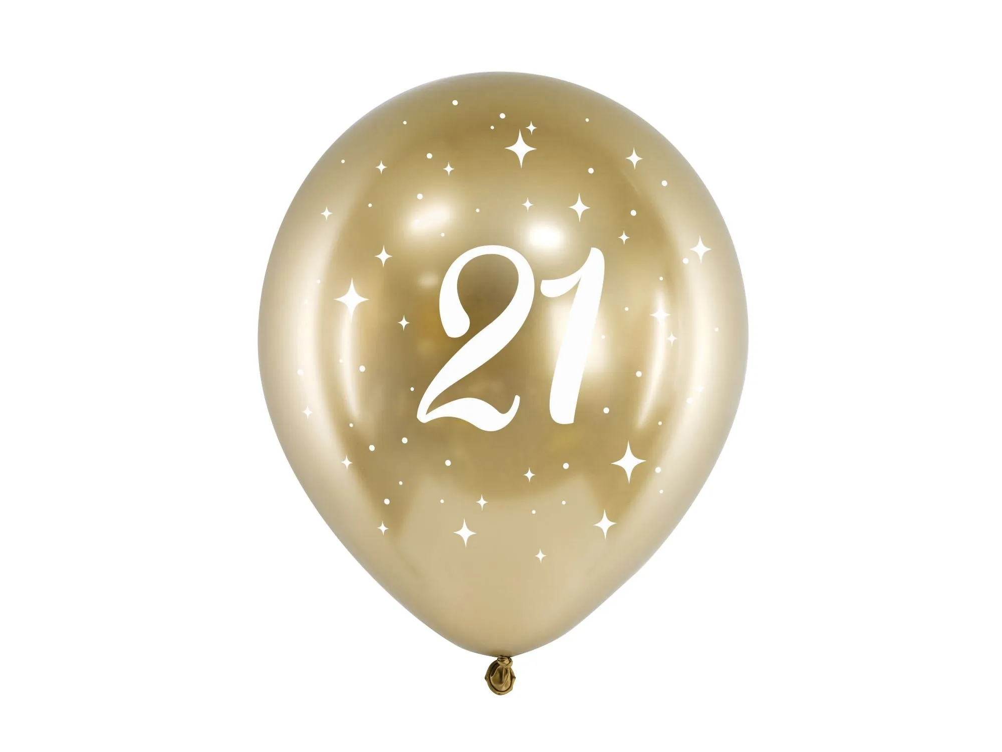 Gold 21st Birthday Balloon Pack of 6