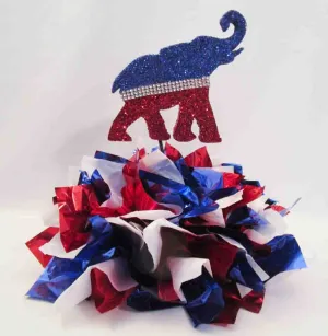 GOP Elephant on Metallic Tissue base