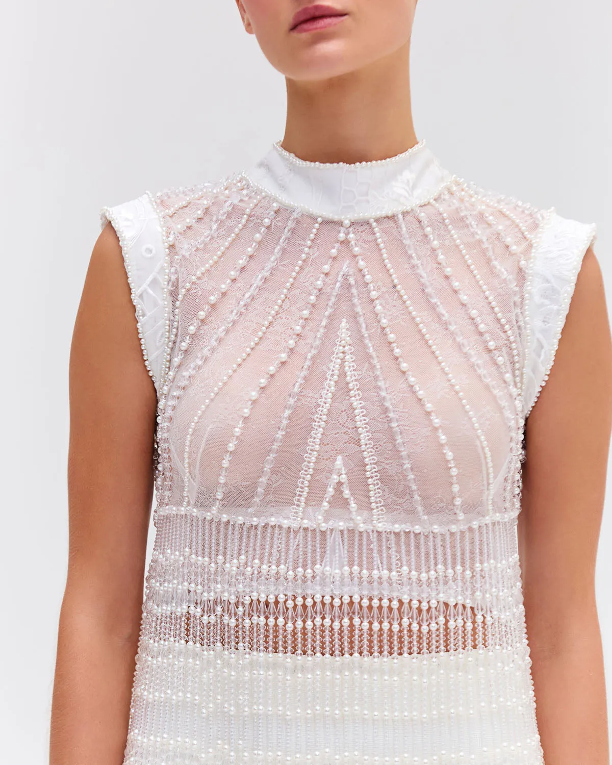 HAND-BEADED LACE TOP (EXCLUSIVE)