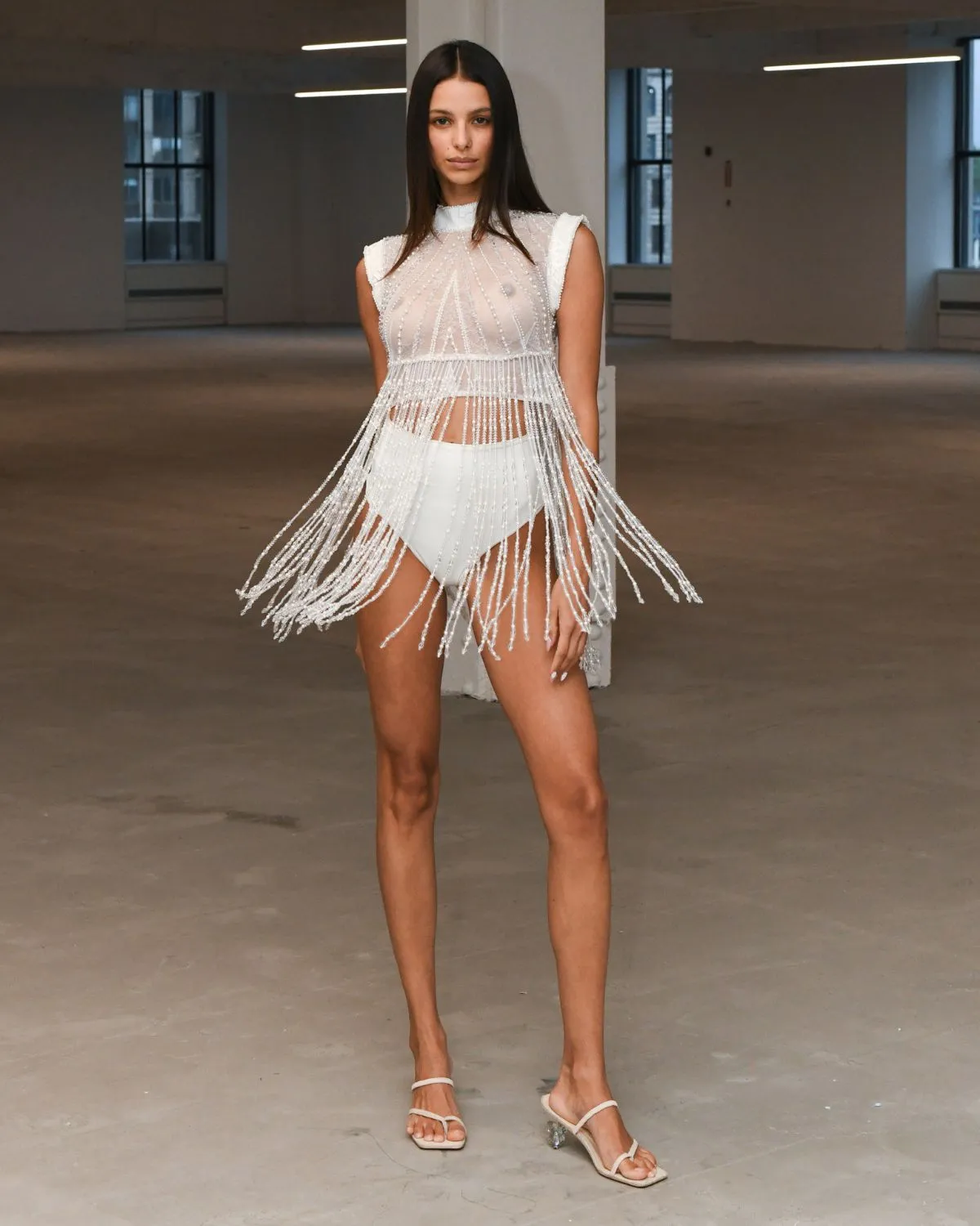 HAND-BEADED LACE TOP (EXCLUSIVE)