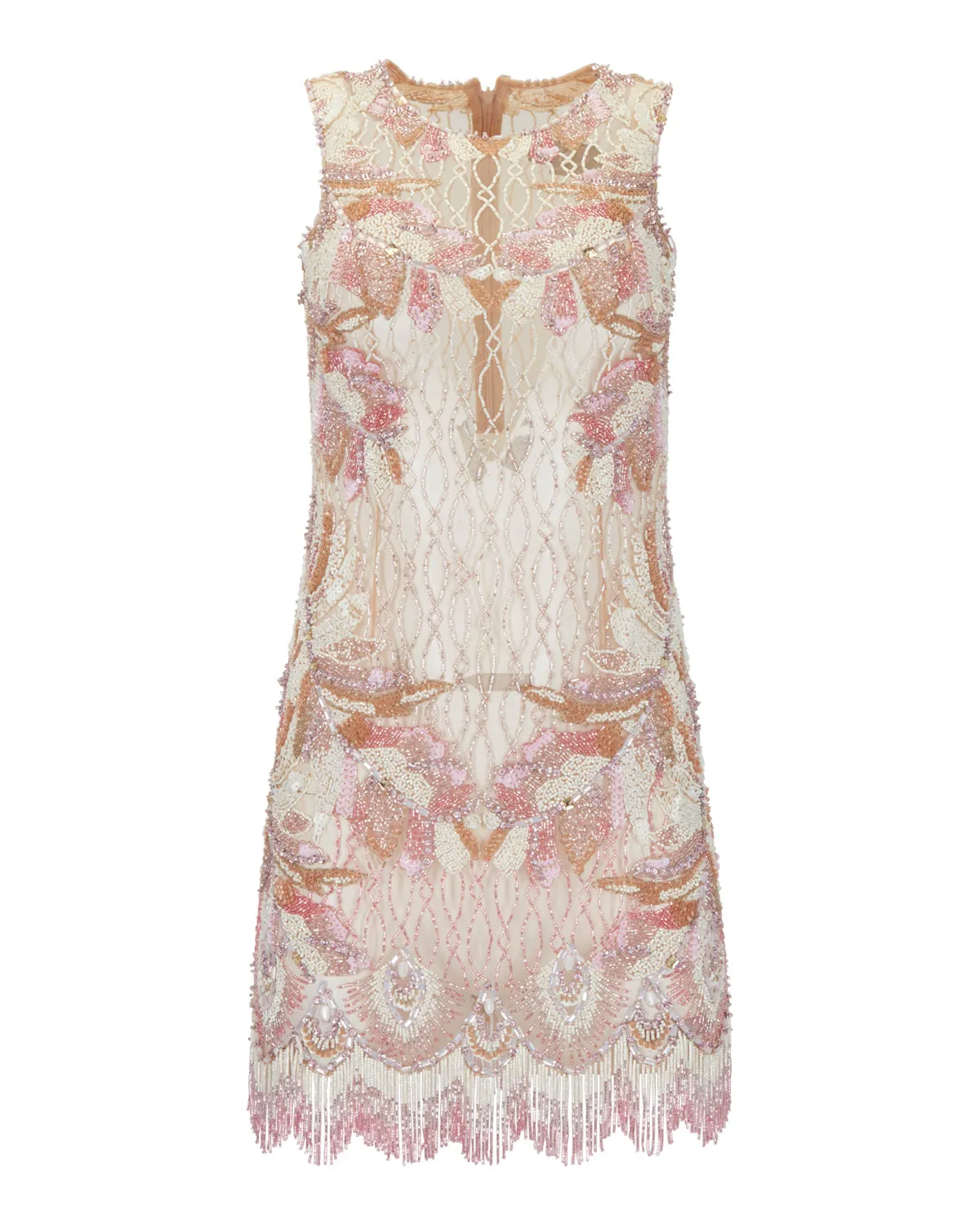 Hand-Beaded Sleeveless Mini Dress (EXCLUSIVE)