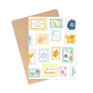 Hanukkah Stamps Holiday Card