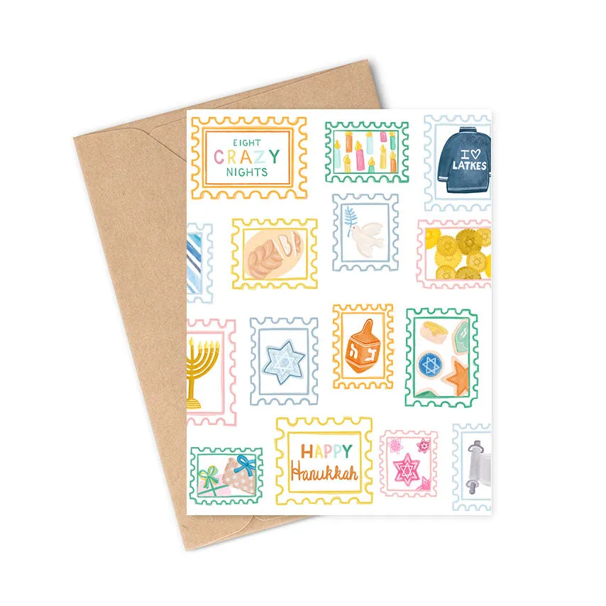 Hanukkah Stamps Holiday Card