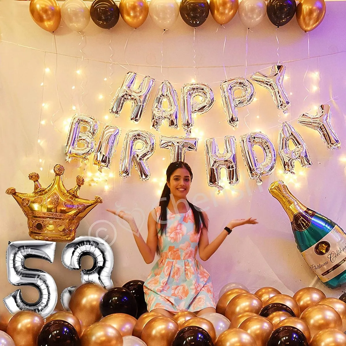 Happy Birthday Decoration Kit 56 pcs DIY Combo