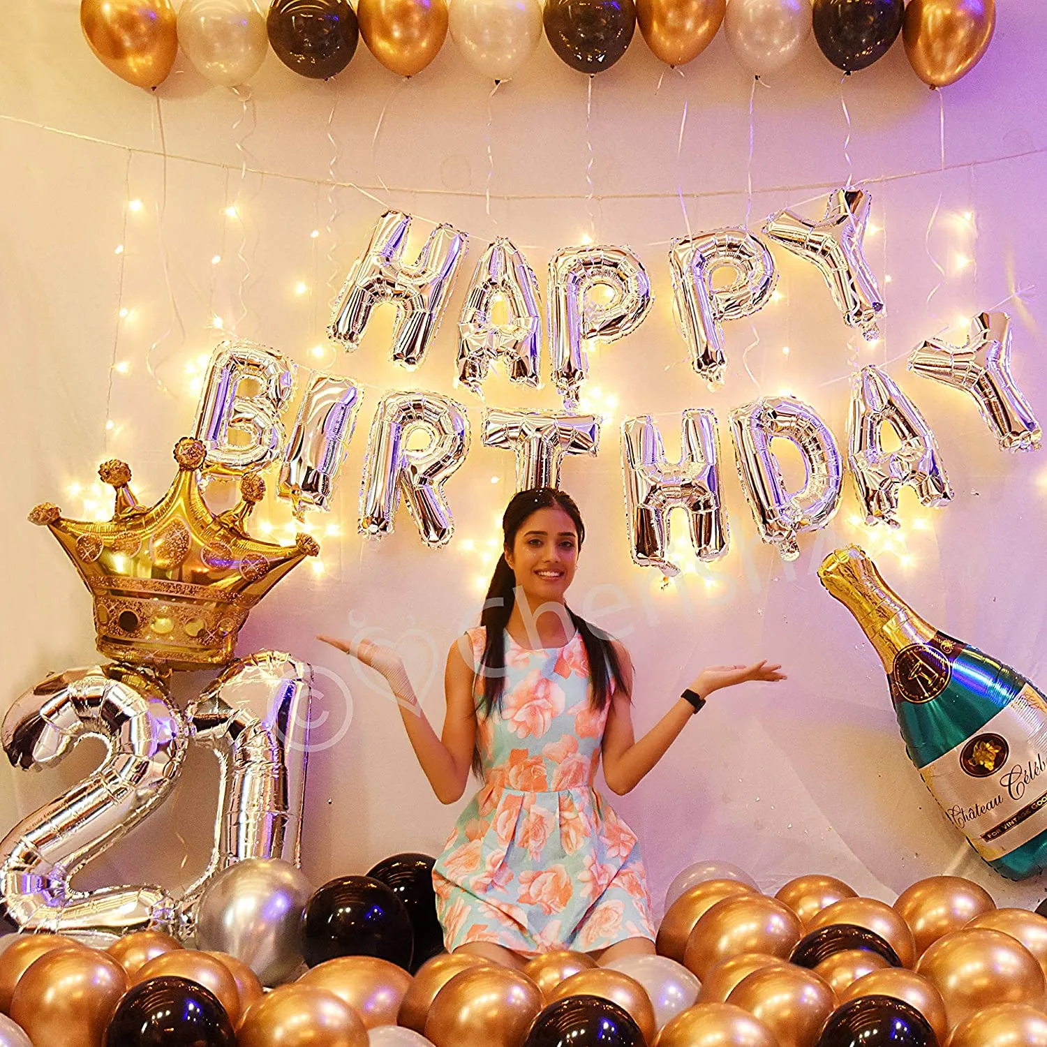 Happy Birthday Decoration Kit 56 pcs DIY Combo