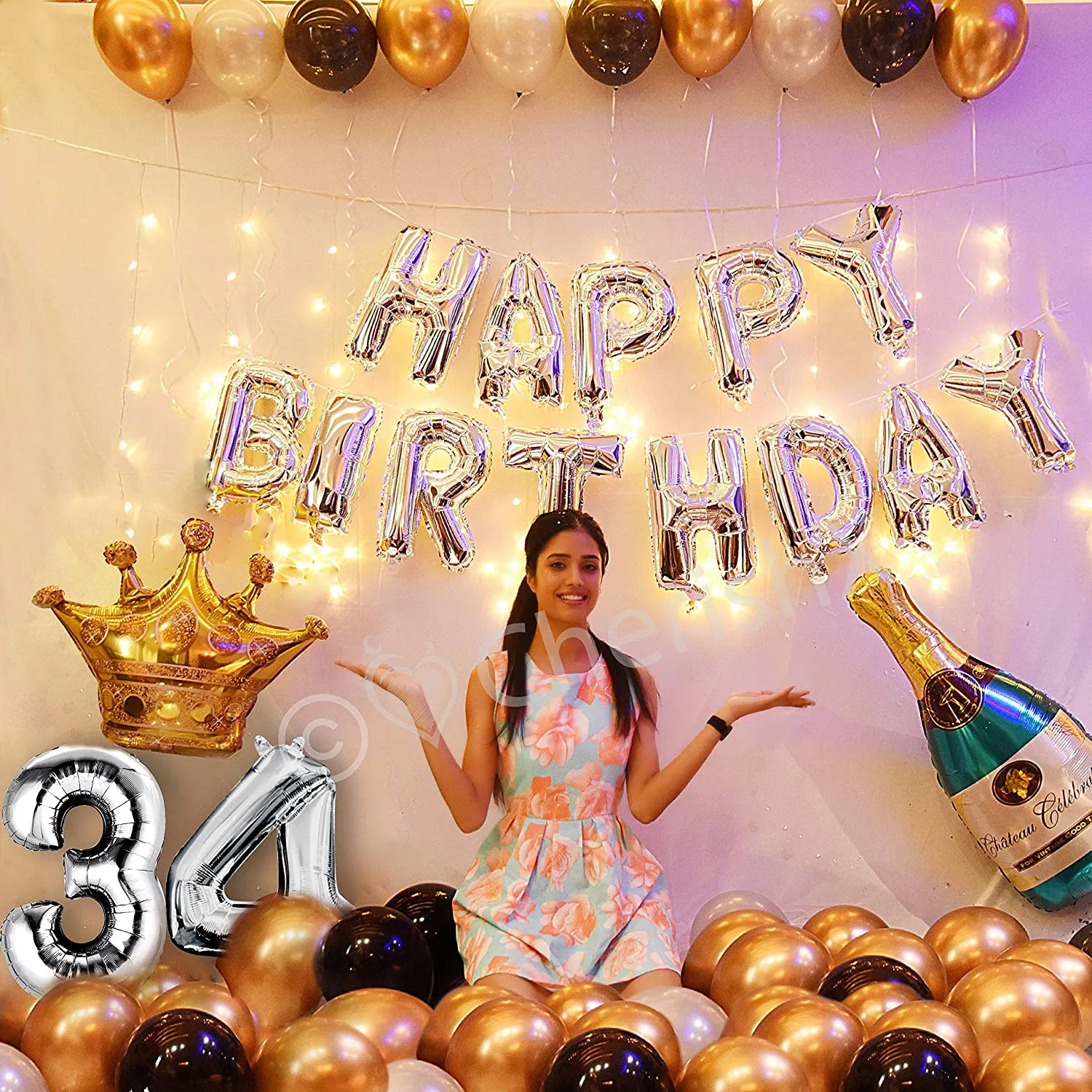 Happy Birthday Decoration Kit 56 pcs DIY Combo