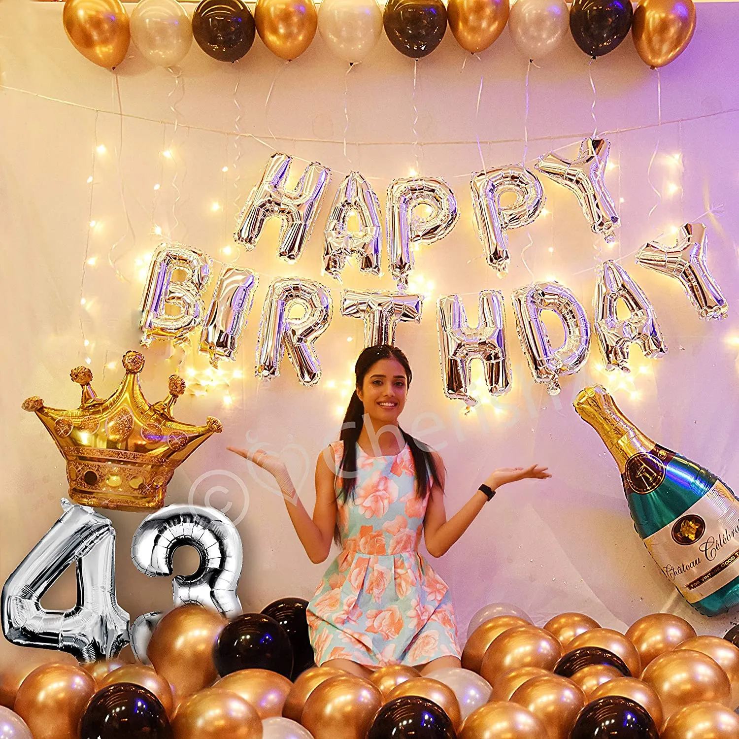 Happy Birthday Decoration Kit 56 pcs DIY Combo