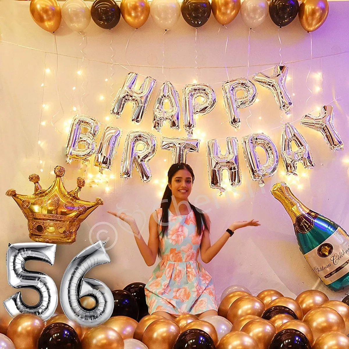 Happy Birthday Decoration Kit 56 pcs DIY Combo