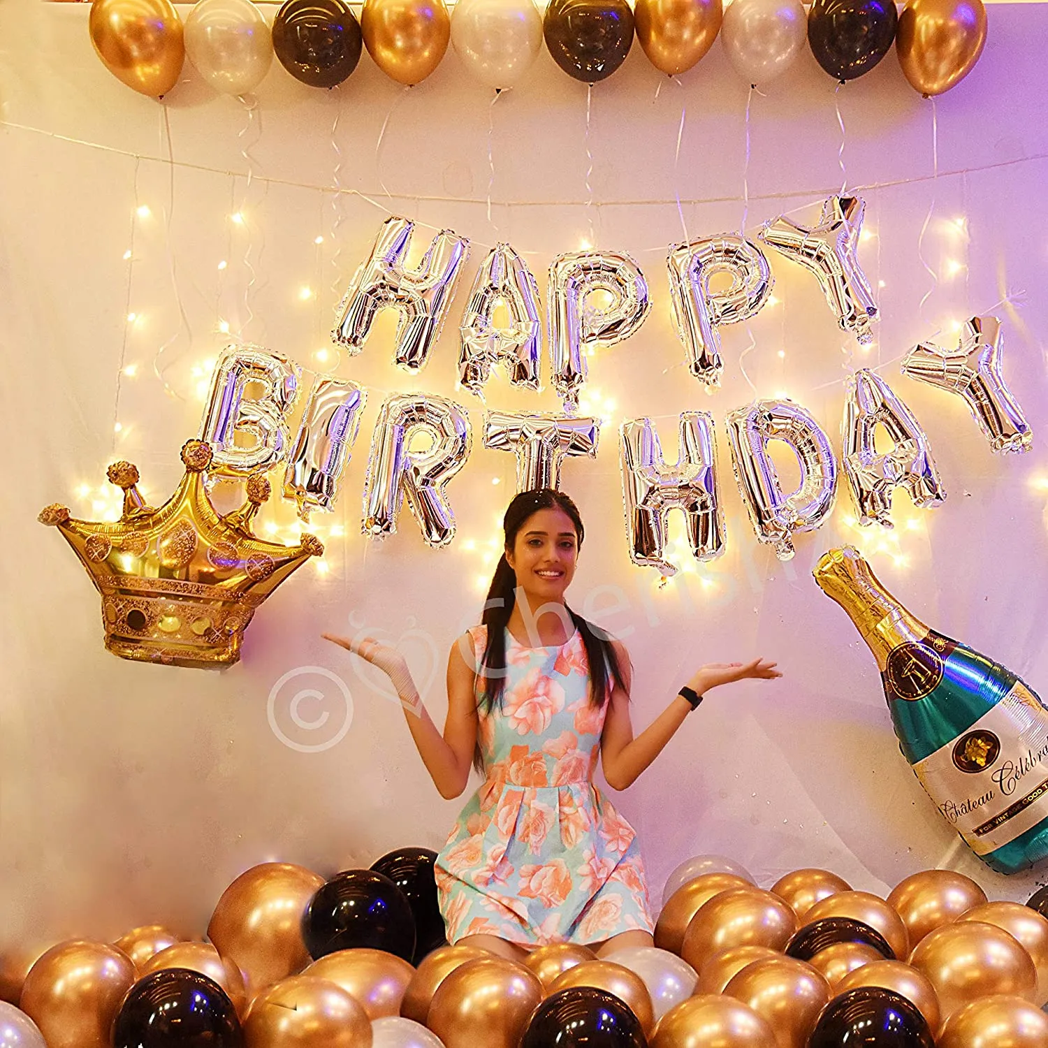 Happy Birthday Decoration Kit 56 pcs DIY Combo