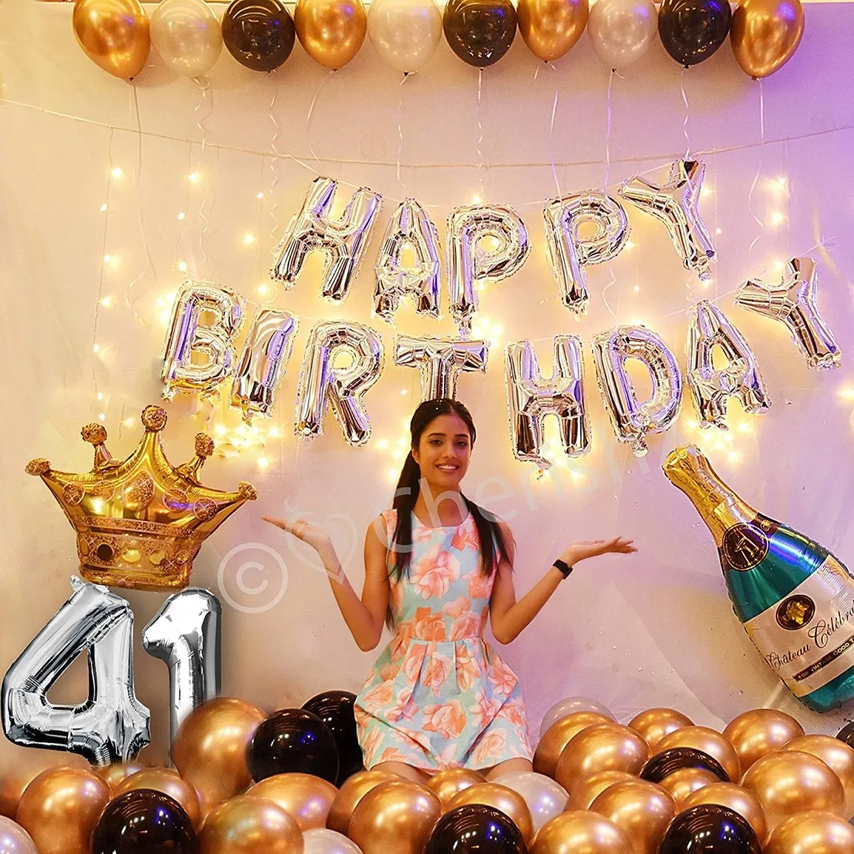 Happy Birthday Decoration Kit 56 pcs DIY Combo