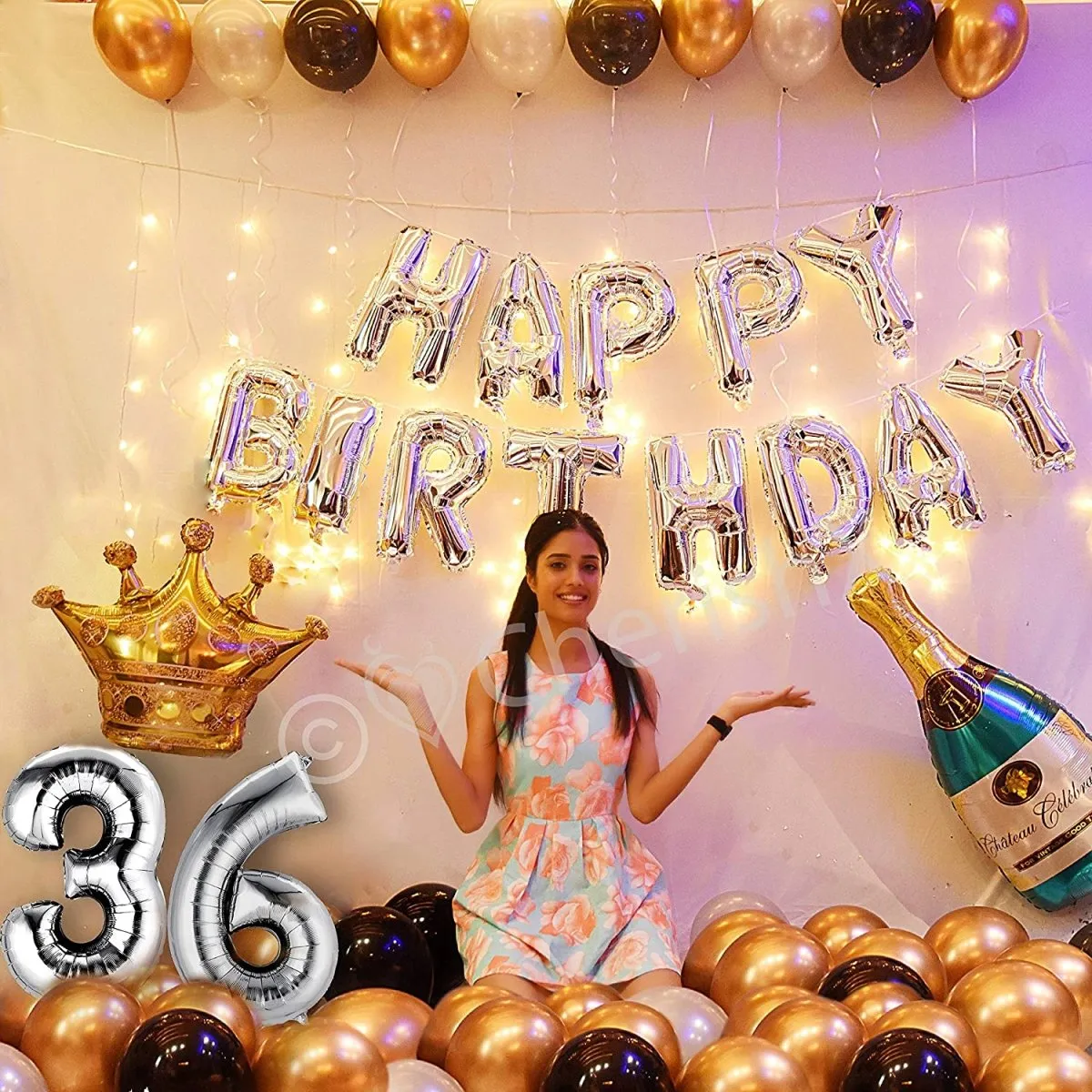 Happy Birthday Decoration Kit 56 pcs DIY Combo