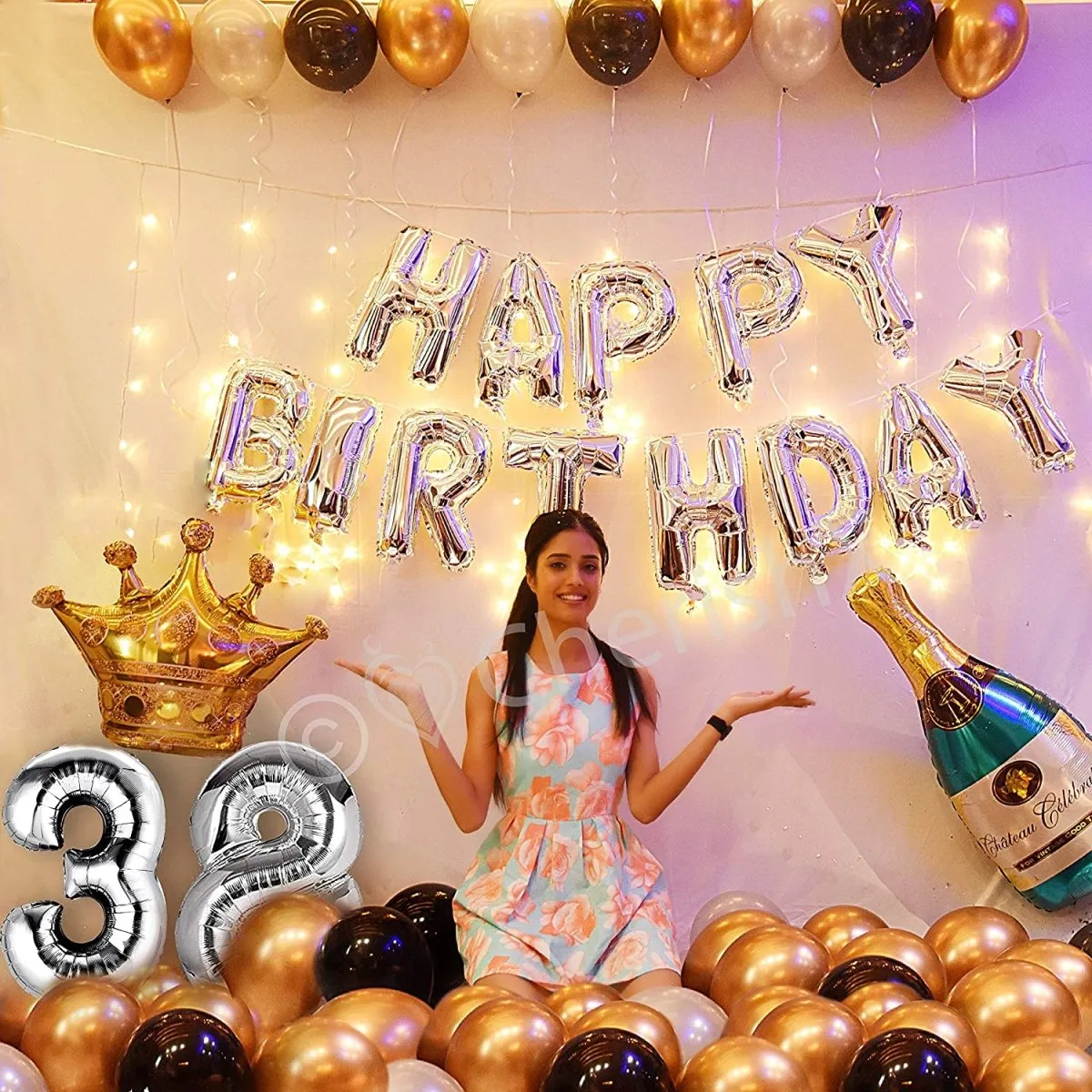 Happy Birthday Decoration Kit 56 pcs DIY Combo
