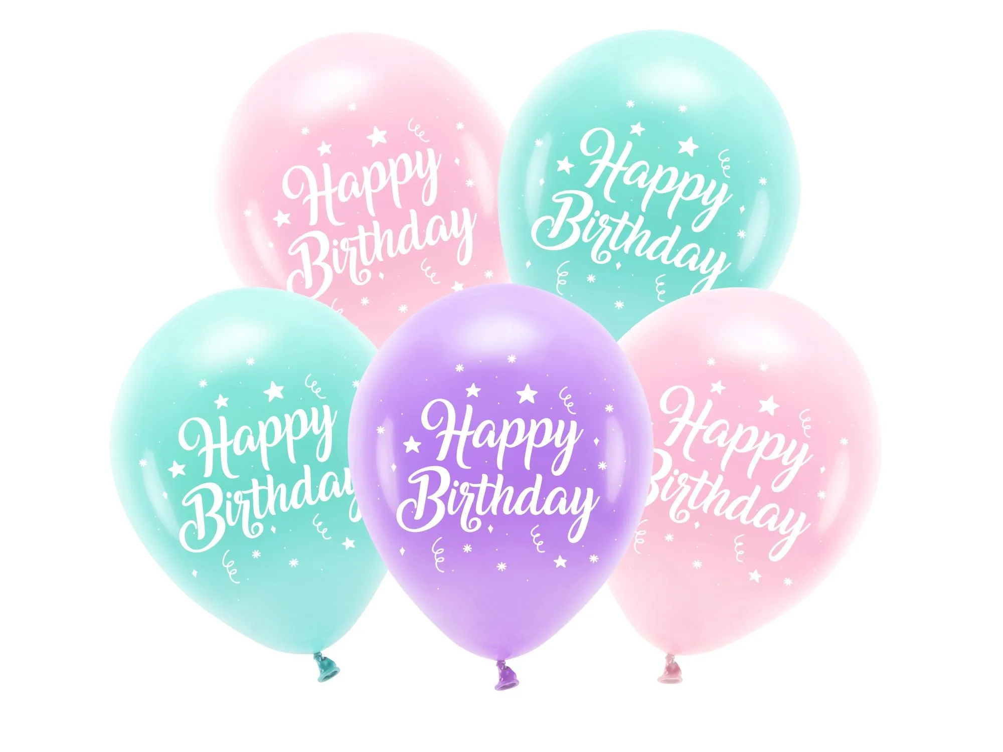 Happy Birthday Eco Balloons Pink