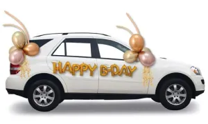 Happy Birthday Parade Balloon Kit - Gold