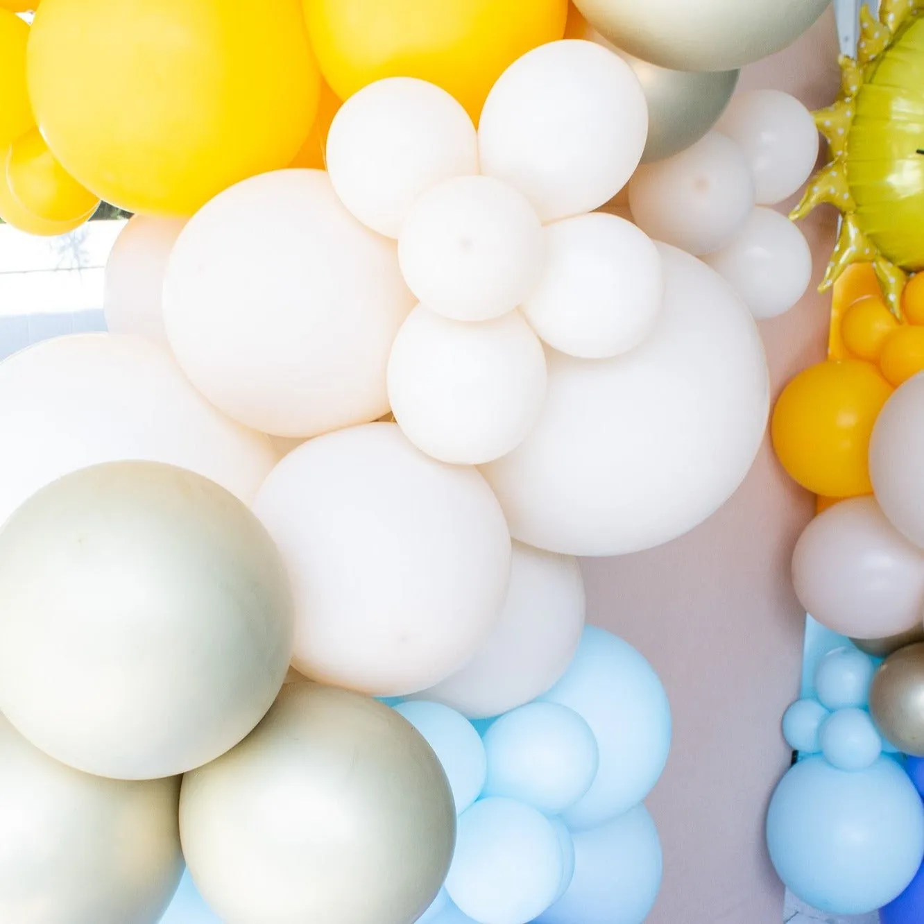 Here Comes the Son Balloon Arch - Blue and Golden Garland Kit