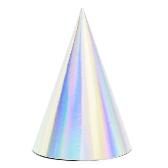 Iridescent Party Hats (pack of 6)