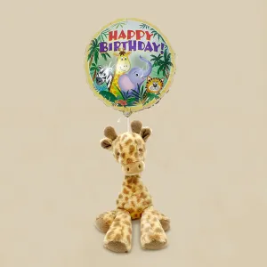 Jungle Balloon Birthday Set with Giraffe