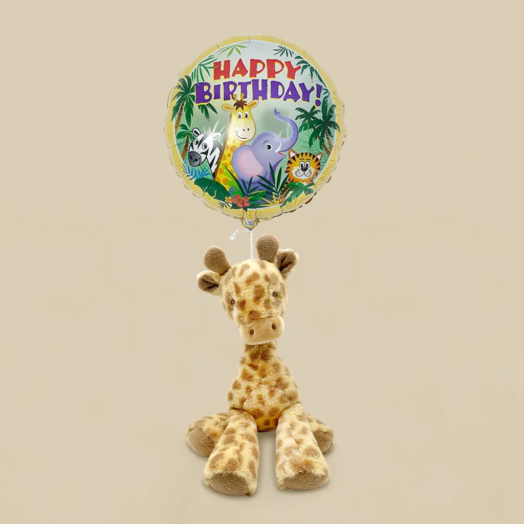 Jungle Balloon Birthday Set with Giraffe